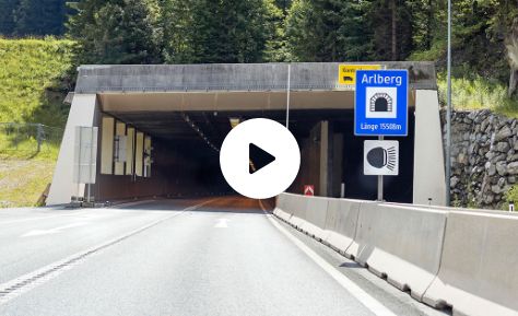 Pay the toll vignette for the Arlbergtunnel online